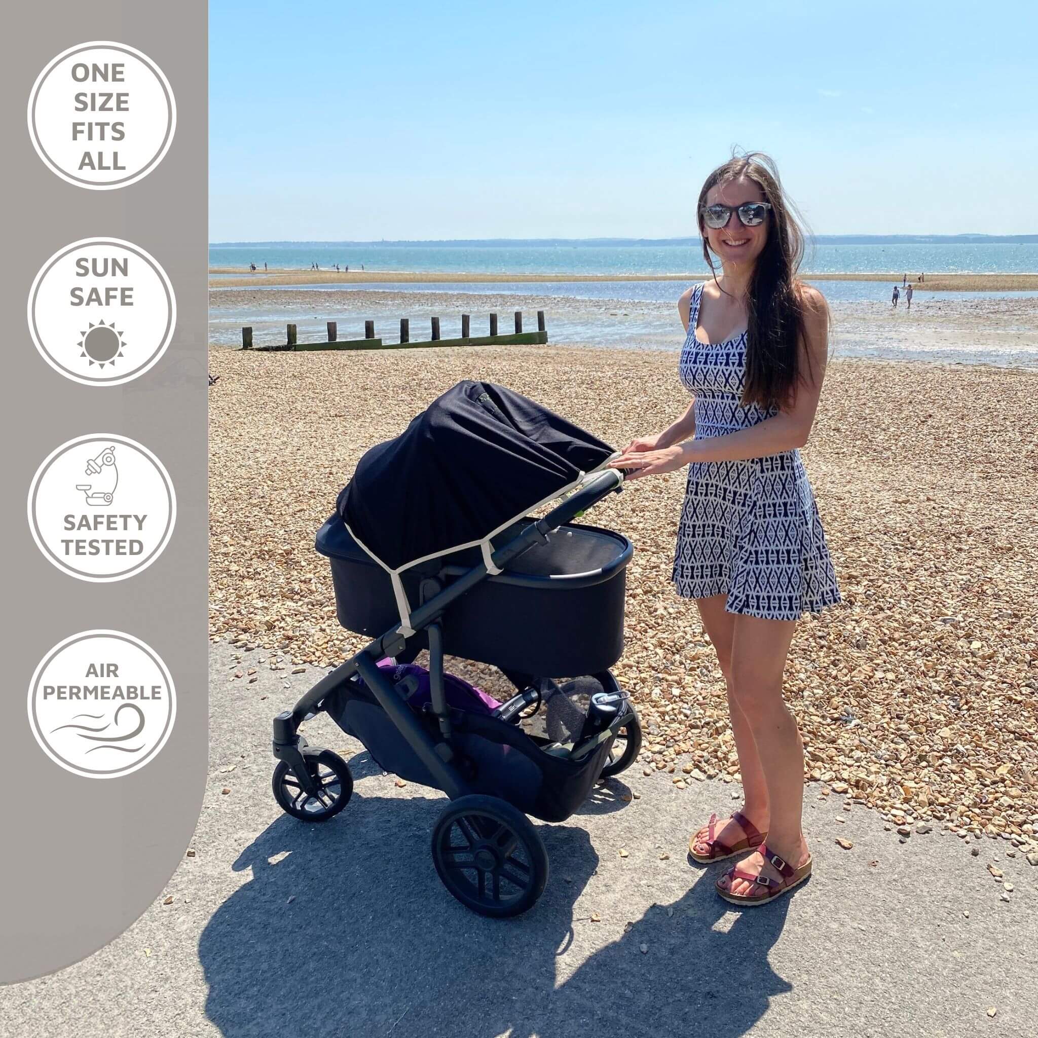 SnoozeShade Original (06m) Sun & sleep shade for prams and strollers
