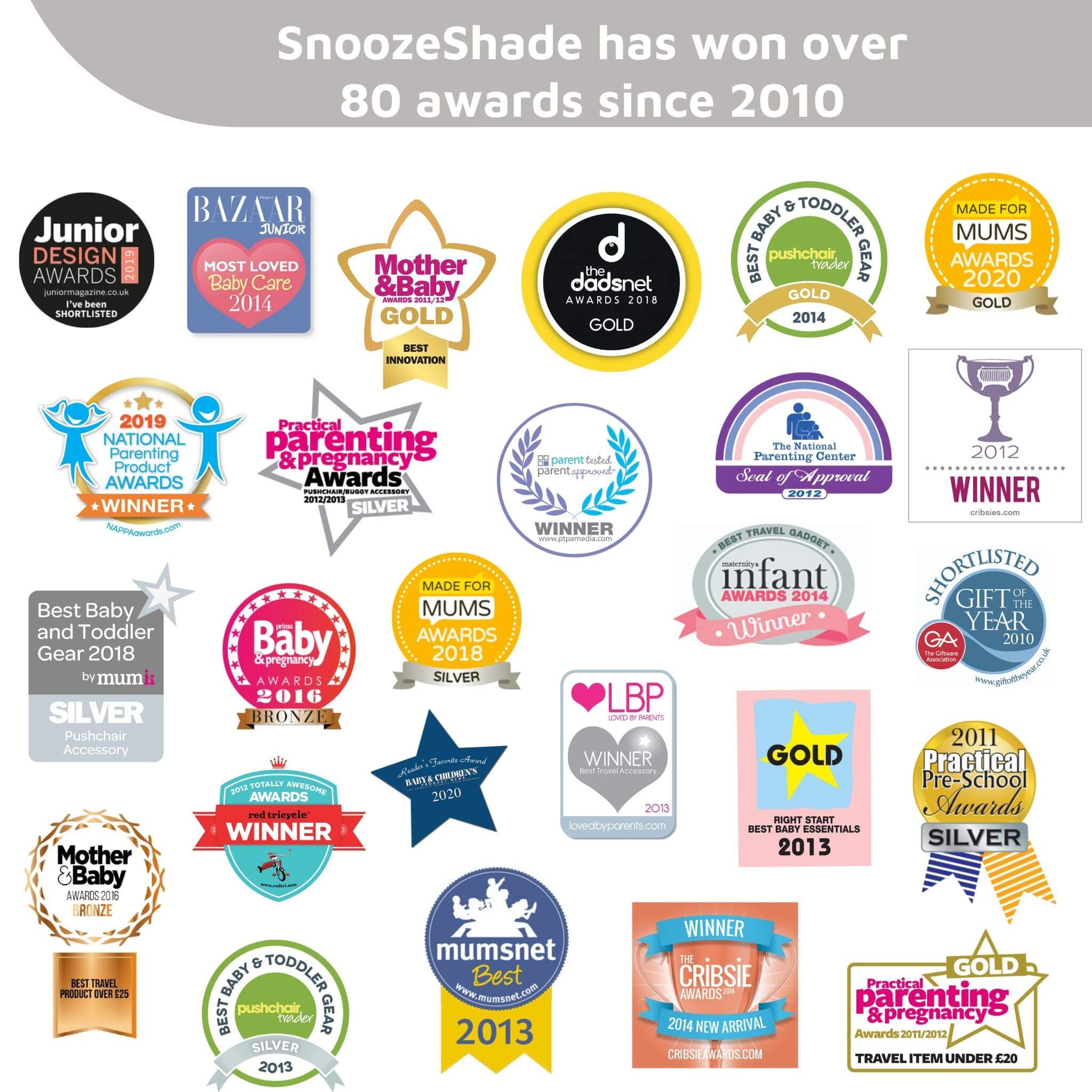SnoozeShade Original (06m) Sun & sleep shade for prams and strollers