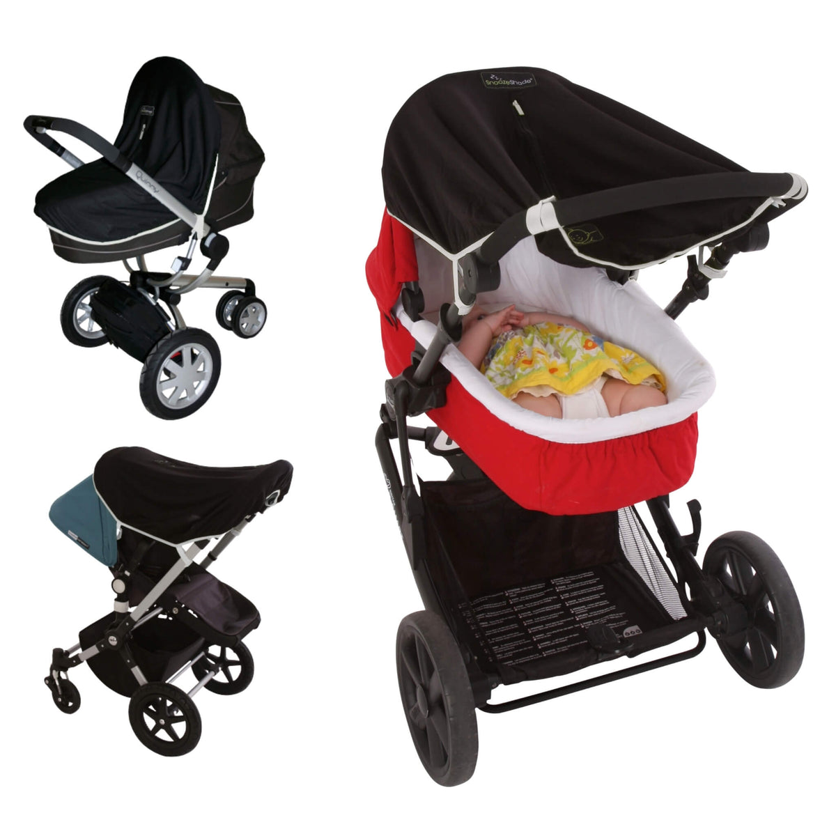 SnoozeShade Original (0–6m) | Sun & sleep shade for prams and strollers