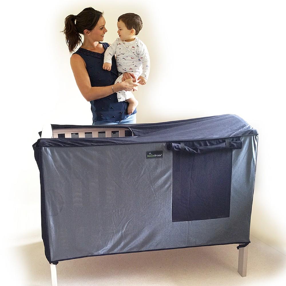 SnoozeShade for Cots Airpermeable cot canopy and portable blackout